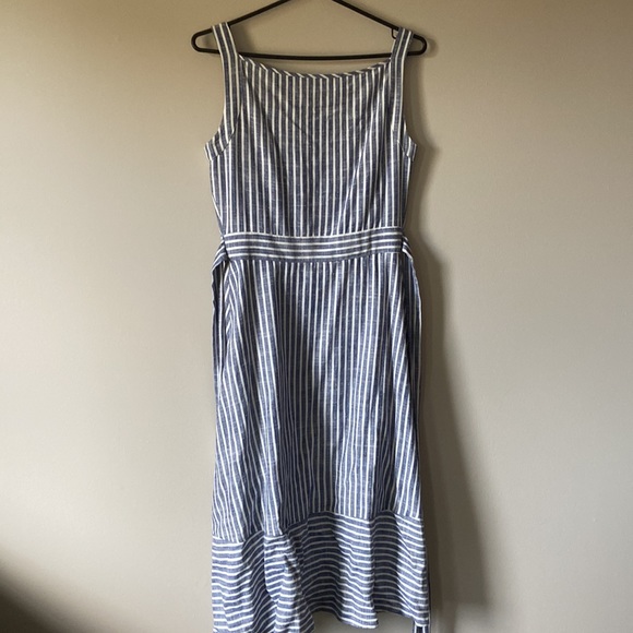 Blue and White Striped Dress - Picture 7 of 7